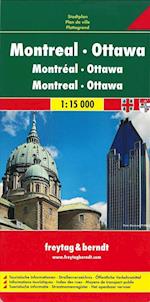 Montreal Ottawa City Map, Freytag & Berndt 1:15.000