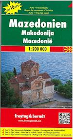 Macedonia, Freytag & Berndt Road + Leisure Map
