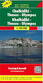 Chalkidiki - Thasos - Olympos, Freytag & Berndt Road and Leisure Map