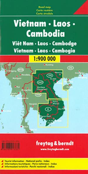 Vietnam Laos Cambodia, Freytag & Berndt Road Map