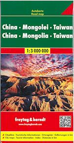 China, Mongolia, Taiwan, Freytag & Berndt Road Map