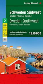 Schweden Südwest blad 2: Göteborg-Vänern-Karlstad 1:250 000