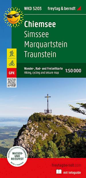 Chiemsee, hiking, cycling and leisure map 1:50,000, freytag & berndt, WKD 5203, with info guide