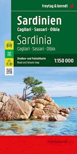 Sardinien: Cagliari - Sassari - Olbia, Freytag & Berndt Road Map