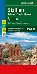 Sicily - Palermo, Catania, Messina, Freytag & Berndt Road + Leisure Map