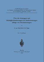 Über die Setzungen und Dichtigkeitsänderungen bei Sandschüttungen infolge von Erschütterungen