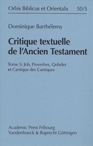 Critique Textuelle de l'Ancien Testament