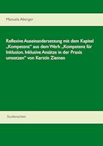 Reflexive Auseinandersetzung mit dem Kapitel "Kompetenz" aus dem Werk "Kompetenz für Inklusion. Inklusive Ansätze in der Praxis umsetzen" von Kerstin Ziemen