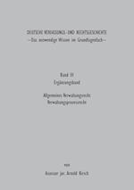 Deutsche Verfassungs - und Rechtsgeschichte Band III (Ergänzungsbund)