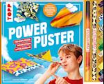 Powerpuster. Anleitungsbuch mit über 40 Faltblättern und 2 Blasrohren