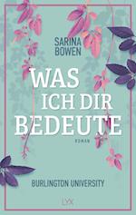 Was ich dir bedeute - Burlington University