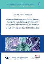 Influence of heterogeneous bubbly flows on mixing and mass transfer performance in stirred tanks for mammalian cell cultivation