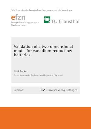 Validation of a two-dimensional model for vanadium redox-flow batteries