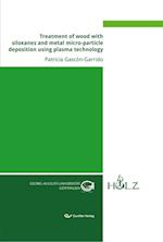 Treatment of wood with siloxanes and metal micro-particle deposition using plasma technology