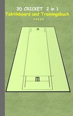 3D Cricket 2 in 1 Taktikboard und Trainingsbuch
