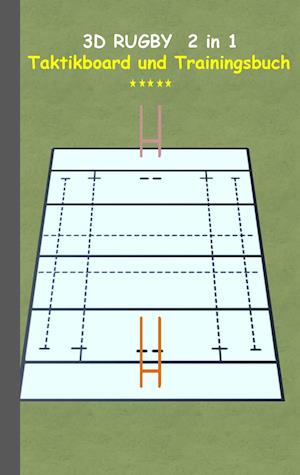 3D Rugby 2 in 1 Taktikboard und Trainingsbuch