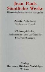 Jean Pauls Sämtliche Werke. Historisch-kritische Ausgabe