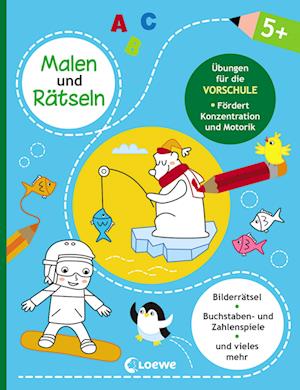 Malen und Rätseln - Übungen für die Vorschule (5+)