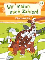 Wir malen nach Zahlen! - Dinosaurier