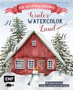 Mein Adventskalender-Buch: Winter-Watercolor-Land