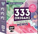 333 Origami Minis - Pouring Art - Dein dekorativer Wendeblock zum kreativen Falten & Notieren