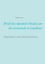 Brief Des Apostels Paulus an Die Gemeinde in Laodizea