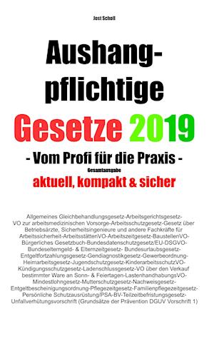 Aushangpflichtige Gesetze 2019 Gesamtausgabe