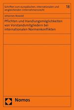 Pflichten und Handlungsmöglichkeiten von Vorstandsmitgliedern bei internationalen Normenkonflikten