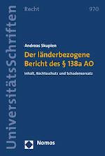 Der länderbezogene Bericht des § 138a AO