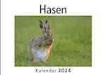 Hasen (Wandkalender 2024, Kalender DIN A4 quer, Monatskalender im Querformat mit Kalendarium, Das perfekte Geschenk)