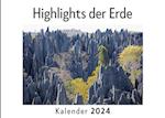 Highlights der Erde (Wandkalender 2024, Kalender DIN A4 quer, Monatskalender im Querformat mit Kalendarium, Das perfekte Geschenk)
