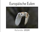 Europäische Eulen (Wandkalender 2024, Kalender DIN A4 quer, Monatskalender im Querformat mit Kalendarium, Das perfekte Geschenk)