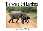 Tierwelt Sri Lankas (Wandkalender 2024, Kalender DIN A4 quer, Monatskalender im Querformat mit Kalendarium, Das perfekte Geschenk)
