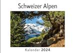 Schweizer Alpen (Wandkalender 2024, Kalender DIN A4 quer, Monatskalender im Querformat mit Kalendarium, Das perfekte Geschenk)