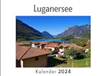 Luganersee (Wandkalender 2024, Kalender DIN A4 quer, Monatskalender im Querformat mit Kalendarium, Das perfekte Geschenk)