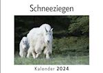 Schneeziegen (Wandkalender 2024, Kalender DIN A4 quer, Monatskalender im Querformat mit Kalendarium, Das perfekte Geschenk)