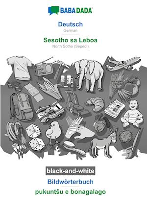 BABADADA black-and-white, Deutsch - Sesotho sa Leboa, Bildwörterbuch - pukuntSu e bonagalago