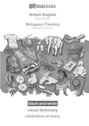 BABADADA black-and-white, British English - Malagasy (Tesaka), visual dictionary - rakibolana an-tsary