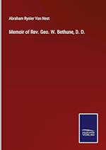 Memoir of Rev. Geo. W. Bethune, D. D.