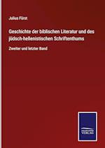 Geschichte der biblischen Literatur und des jüdsch-hellenistischen Schriftenthums