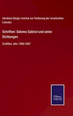 Schriften: Salomo Gabirol und seine Dichtungen