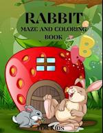 RABBIT MAZE AND COLORING BOOK FOR KIDS