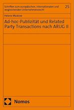 Ad-hoc-Publizität und Related Party Transactions nach ARUG II