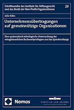 Unternehmensübertragungen auf gemeinnützige Organisationen