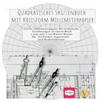 Quadratisches Skizzenbuch mit Kreisform Millimeterpapier