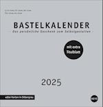 Premium-Bastelkalender silbergrau mittel 2025