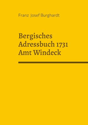 Bergisches Adressbuch 1731 Amt Windeck