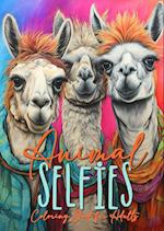 Animal Selfies Coloring Book for Adults