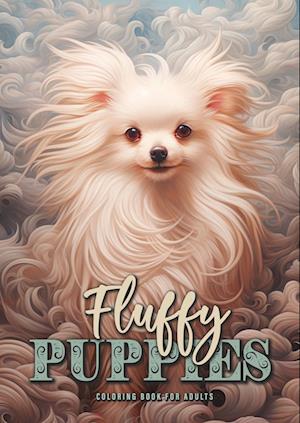Fluffy Puppies Coloring Book for Adults