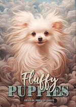 Fluffy Puppies Coloring Book for Adults